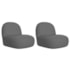 Kit 2 Poltronas Decorativas Amsterdã Linho Cinza Escuro