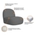 Kit 2 Poltronas Decorativas Amsterdã Linho Cinza Escuro