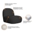 Kit 2 Poltronas Decorativas Amsterdã Linho Preto