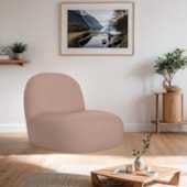 Kit 2 Poltronas Decorativas Amsterdã Linho Rose