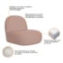 Kit 2 Poltronas Decorativas Amsterdã Linho Rose - Amarena Móveis