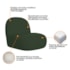 Kit 2 Poltronas Decorativas Amsterdã Linho Verde