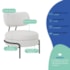 Kit 2 Poltronas Decorativas Luxo Moderna Sala de Estar Recepção Mimo Bouclé Branco