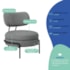 Kit 2 Poltronas Decorativas Luxo Moderna Sala de Estar Recepção Mimo Bouclé Cinza