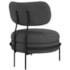 Kit 2 Poltronas Decorativas Luxo Moderna Sala de Estar Recepção Mimo Linho Cinza Escuro