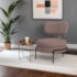 Kit 2 Poltronas Decorativas Luxo Moderna Sala de Estar Recepção Mimo Linho Rosê