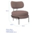 Kit 2 Poltronas Decorativas Luxo Moderna Sala de Estar Recepção Mimo Linho Rosê