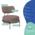 Kit 2 Poltronas Decorativas Luxo Moderna Sala de Estar Recepção Mimo Linho Rosê