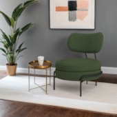 Kit 2 Poltronas Decorativas Luxo Moderna Sala de Estar Recepção Mimo Linho Verde