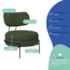 Kit 2 Poltronas Decorativas Luxo Moderna Sala de Estar Recepção Mimo Linho Verde