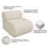 Kit 2 Poltronas Decorativas Orgânica Escritório Recepção Sala Virgínia Bouclé Bege - Amarena Móveis
