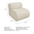 Kit 2 Poltronas Decorativas Orgânica Escritório Recepção Sala Virgínia Bouclé Bege - Amarena Móveis