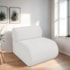 Kit 2 Poltronas Decorativas Orgânica Escritório Recepção Sala Virgínia Bouclé Branco - Amarena Móveis