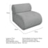 Kit 2 Poltronas Decorativas Orgânica Escritório Recepção Sala Virgínia Bouclé Cinza - Amarena Móveis