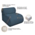 Kit 2 Poltronas Decorativas Orgânica Escritório Recepção Sala Virgínia Linho Azul Royal - Amarena Móveis