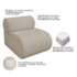 Kit 2 Poltronas Decorativas Orgânica Escritório Recepção Sala Virgínia Linho Bege - Amarena Móveis