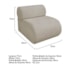 Kit 2 Poltronas Decorativas Orgânica Escritório Recepção Sala Virgínia Linho Bege - Amarena Móveis