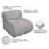 Kit 2 Poltronas Decorativas Orgânica Escritório Recepção Sala Virgínia Linho Cinza Claro - Amarena Móveis