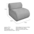 Kit 2 Poltronas Decorativas Orgânica Escritório Recepção Sala Virgínia Linho Cinza Claro - Amarena Móveis