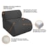 Kit 2 Poltronas Decorativas Orgânica Escritório Recepção Sala Virgínia Linho Cinza Escuro - Amarena Móveis