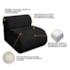 Kit 2 Poltronas Decorativas Orgânica Escritório Recepção Sala Virgínia Linho Preto - Amarena Móveis