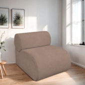 Kit 2 Poltronas Decorativas Orgânica Escritório Recepção Sala Virgínia Linho Rose - Amarena Móveis