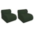 Kit 2 Poltronas Decorativas Orgânica Escritório Recepção Sala Virgínia Linho Verde - Amarena Móveis