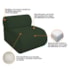 Kit 2 Poltronas Decorativas Orgânica Escritório Recepção Sala Virgínia Linho Verde - Amarena Móveis