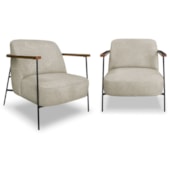 Kit 2 Poltronas Odense SPZ Decorativa Sala Boucle Bege