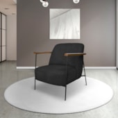 Kit 2 Poltronas Odense SPZ Decorativa Sala Boucle Preto