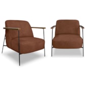 Kit 2 Poltronas Odense SPZ Decorativa Sala Boucle Terracota