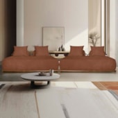 Kit 2 Sofás 2 Lugares Decoração Lazer Sala Ibiza SPZ 160cm Bouclé Terracota