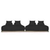Kit 2 Sofás 3 Lugares Decoração Lazer Sala Ibiza SPZ 180cm Bouclé Preto