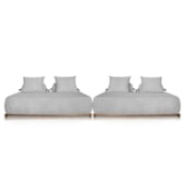 Kit 2 Sofás 3 Lugares Decoração Lazer Sala Ibiza SPZ 200cm Bouclé