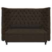 Kit Cabeceira e Calçadeira Baú Casal Everest P02 140 cm para cama Box Corano Marrom - Amarena Móveis