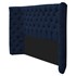 Kit Cabeceira e Calçadeira Baú Casal Everest P02 140 cm para cama Box Suede Azul Marinho - Amarena Móveis