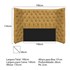 Kit Cabeceira e Calçadeira Baú Casal Everest P02 140 cm para cama Box Suede Mostarda - Amarena Móveis