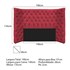 Kit Cabeceira e Calçadeira Baú Casal Everest P02 140 cm para cama Box Suede Vermelho - Amarena Móveis