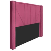 Kit Cabeceira e Calçadeira Baú Casal Minsk P02 140 cm para cama Box Corano Pink - Amarena Móveis