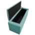 Kit Cabeceira e Calçadeira Baú Casal Minsk P02 140 cm para cama Box Suede Azul Tiffany - Amarena Móveis