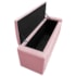 Kit Cabeceira e Calçadeira Baú Casal Minsk P02 140 cm para cama Box Suede Rosa Bebê - Amarena Móveis