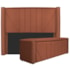 Kit Cabeceira e Calçadeira Baú Casal Minsk P02 140 cm para cama Box Suede Terracota - Amarena Móveis