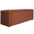 Kit Cabeceira e Calçadeira Baú Casal Minsk P02 140 cm para cama Box Suede Terracota - Amarena Móveis