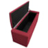 Kit Cabeceira e Calçadeira Baú Casal Minsk P02 140 cm para cama Box Suede Vermelho - Amarena Móveis