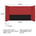 Kit Cabeceira e Calçadeira Baú King Everest P02 195 cm para cama Box Corano Vermelho - Amarena Móveis