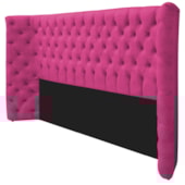 Kit Cabeceira e Calçadeira Baú King Everest P02 195 cm para cama Box Suede Pink - Amarena Móveis