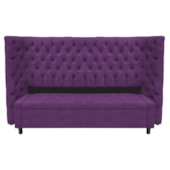 Kit Cabeceira e Calçadeira Baú King Everest P02 195 cm para cama Box Suede Roxo - Amarena Móveis