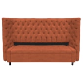 Kit Cabeceira e Calçadeira Baú King Everest P02 195 cm para cama Box Suede Terracota - Amarena Móveis