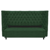 Kit Cabeceira e Calçadeira Baú King Everest P02 195 cm para cama Box Suede Verde - Amarena Móveis