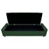 Kit Cabeceira e Calçadeira Baú King Everest P02 195 cm para cama Box Suede Verde - Amarena Móveis